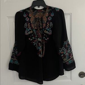 Johnny Was Embroidered Women's Top black PL